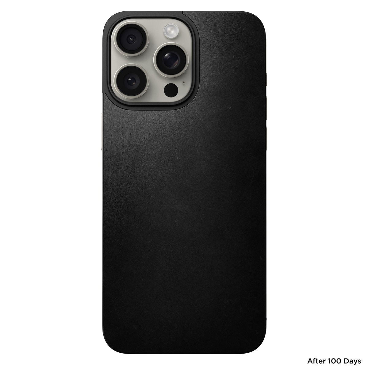 iPhone 15 Pro Max Magnetic Leather Back Black