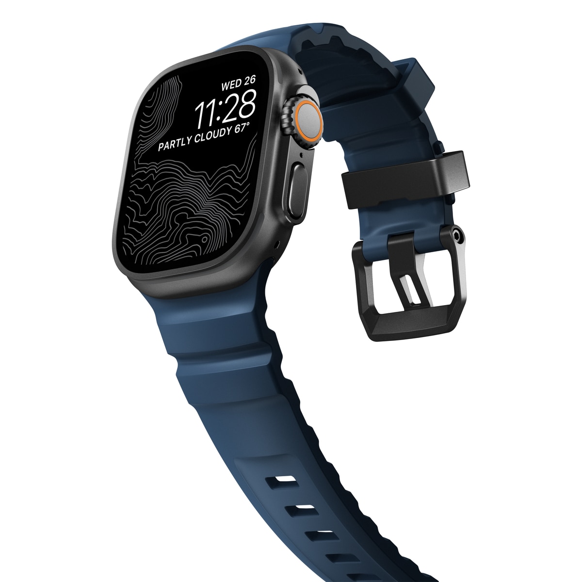 Apple Watch Series 9 45mm Rocky Point Band Atlantic (Black Hardware)