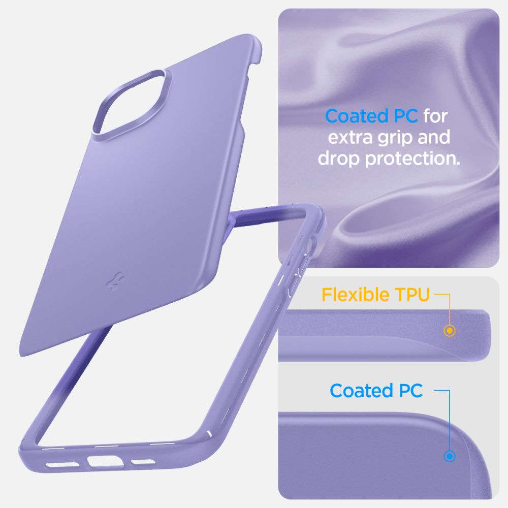 iPhone 15 Case Thin Fit Iris Purple