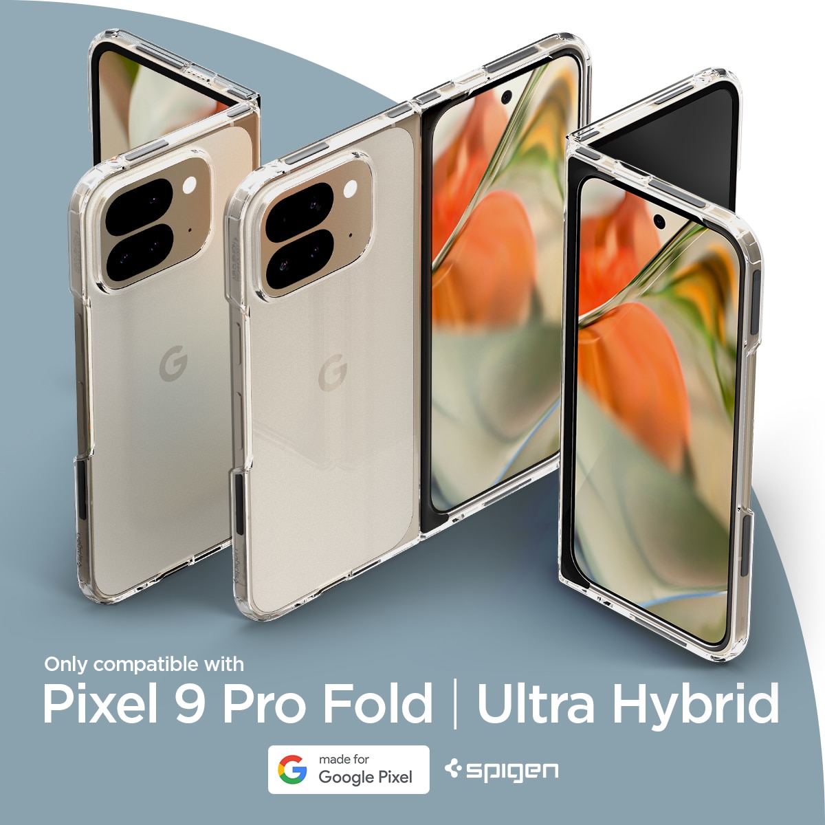 Google Pixel 9 Pro Fold Case Ultra Hybrid Crystal Clear