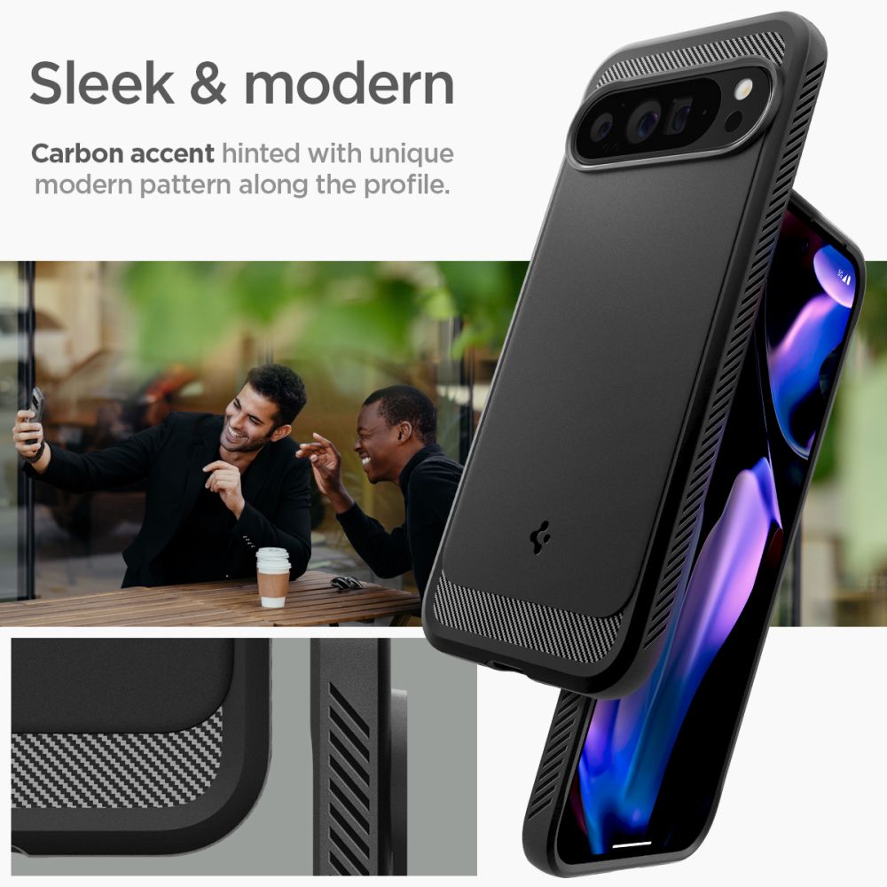 Google Pixel 9 Pro XL Case Rugged Armor Black