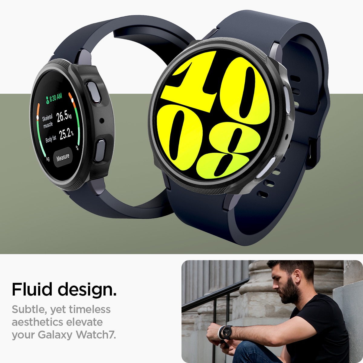 Samsung Galaxy Watch 7 40mm Deksel Liquid Air Black