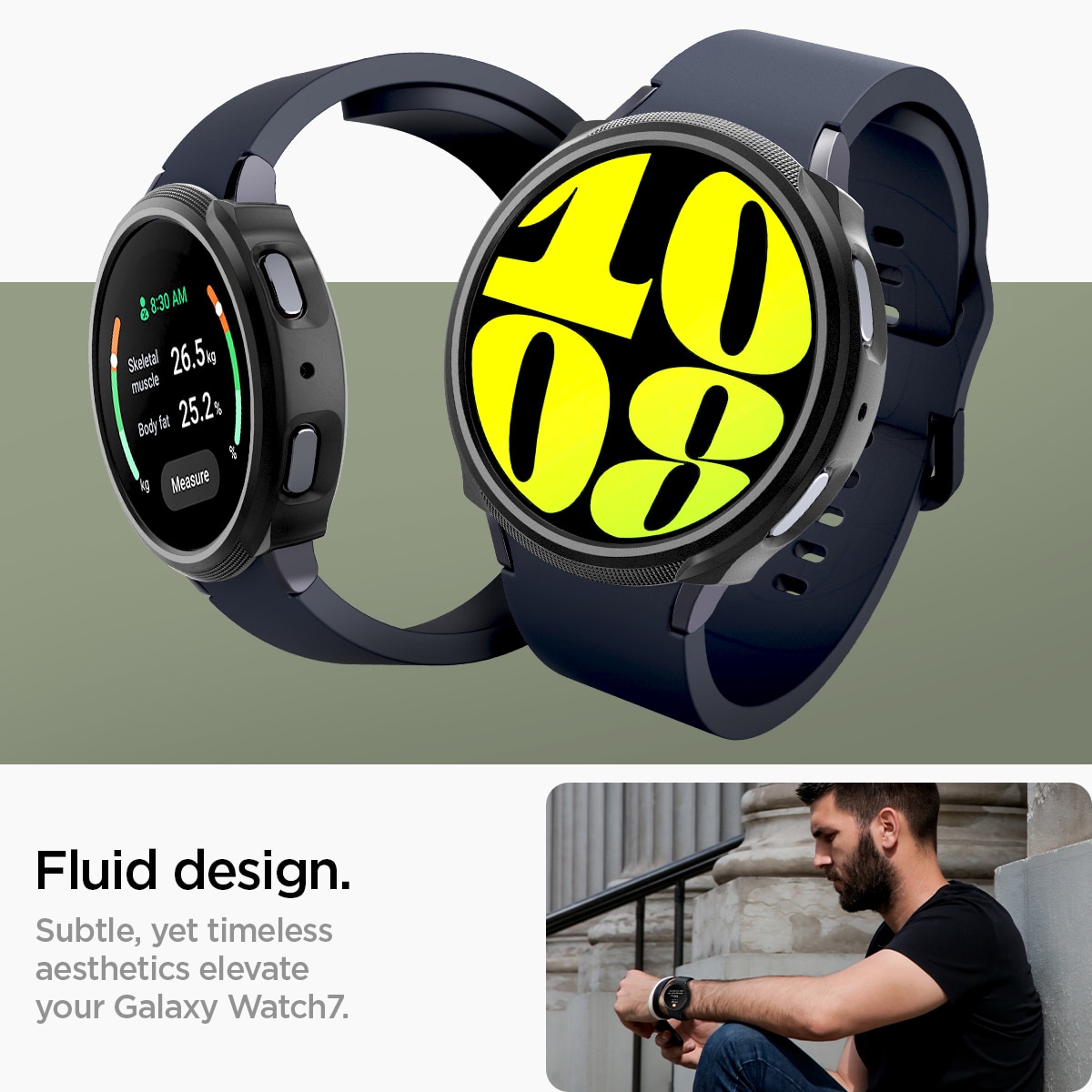 Samsung Galaxy Watch 7 44mm Deksel Liquid Air Black