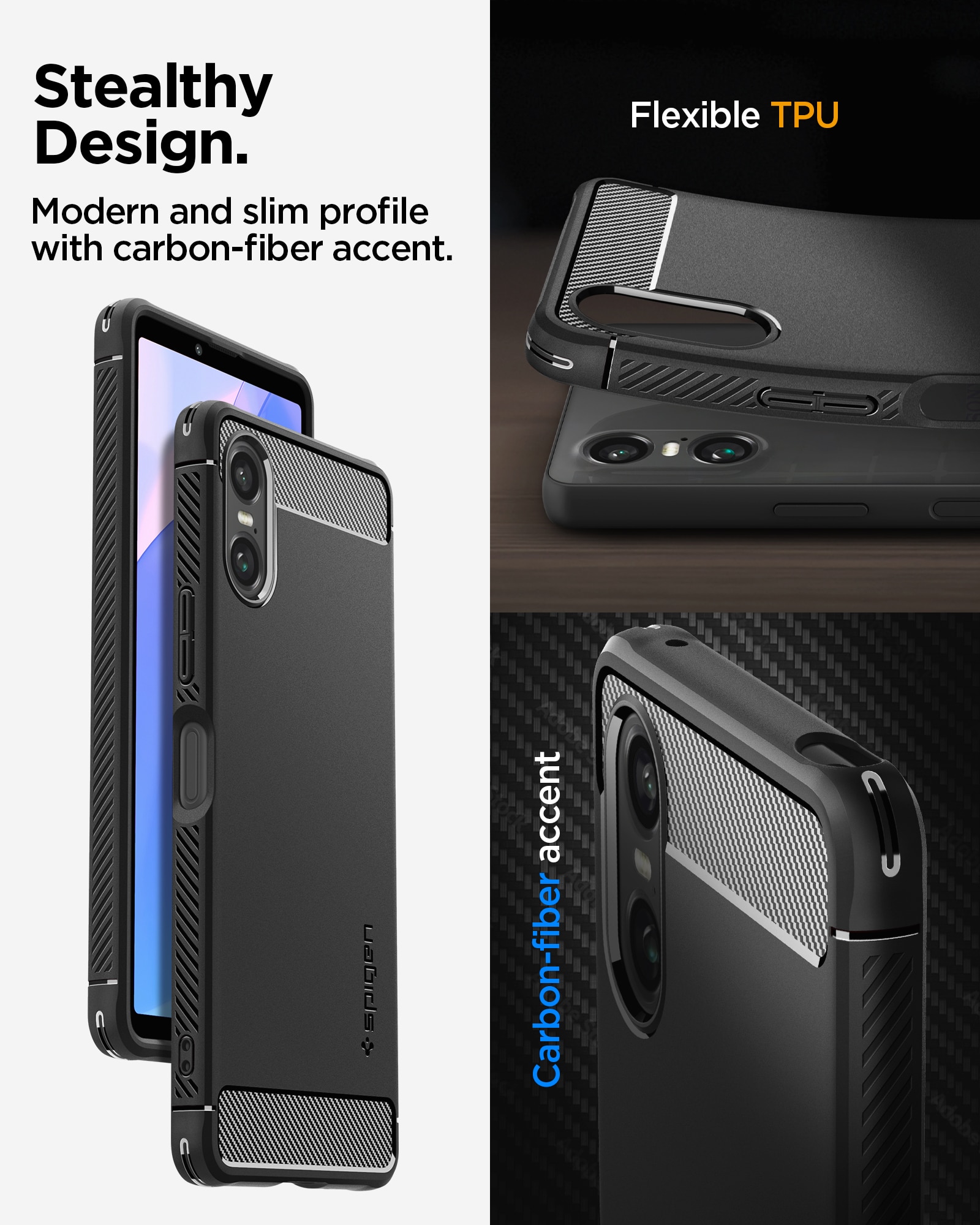 Sony Xperia 10 VI Case Rugged Armor Black