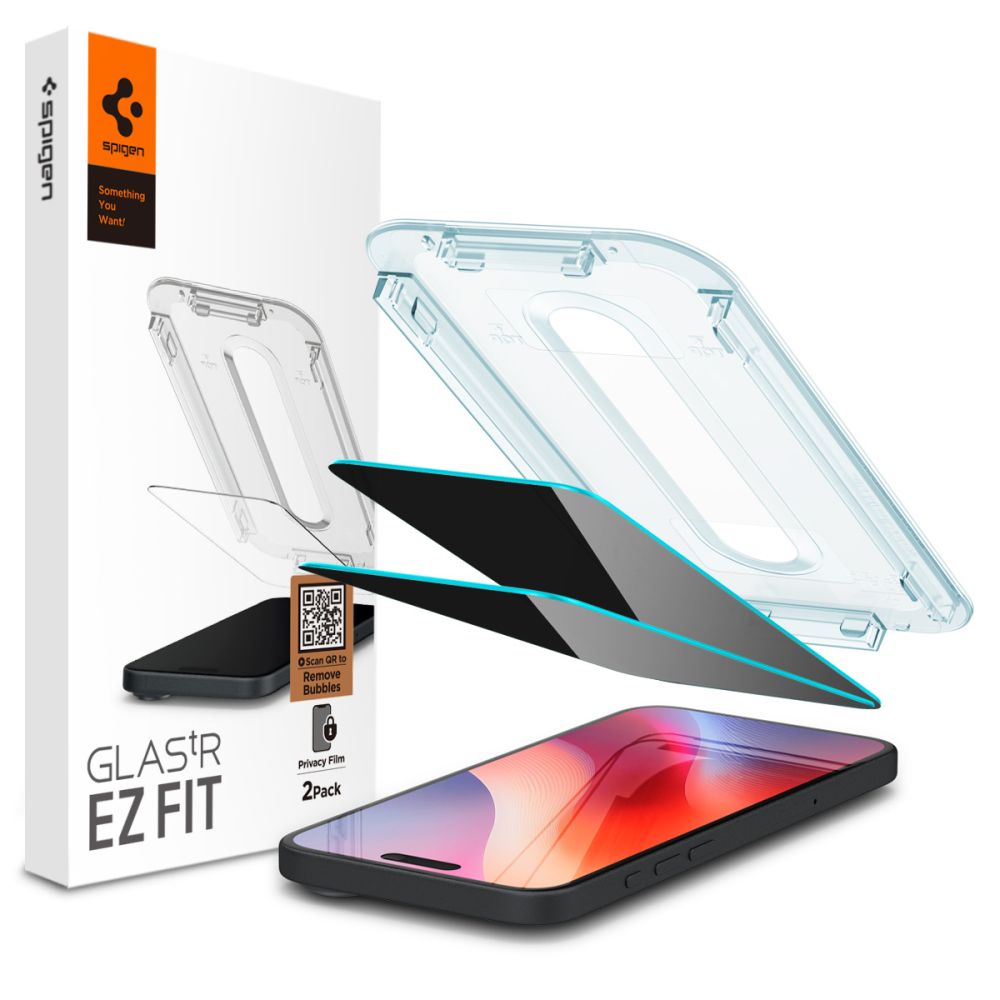 iPhone 16 Screen Protector Privacy GLAS.tR EZ Fit (2-pack)