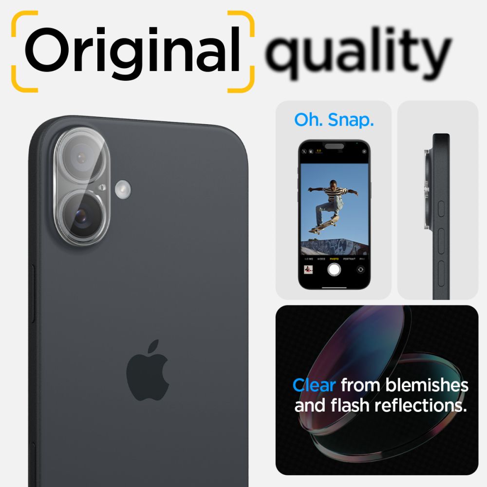 iPhone 16 Optik Lens Protector (2-pack) Clear