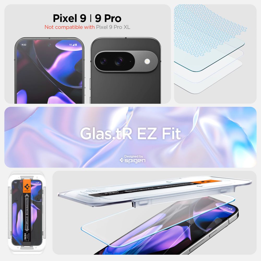 Google Pixel 9 Pro Screen Protector GLAS.tR EZ Fit (2-pack)