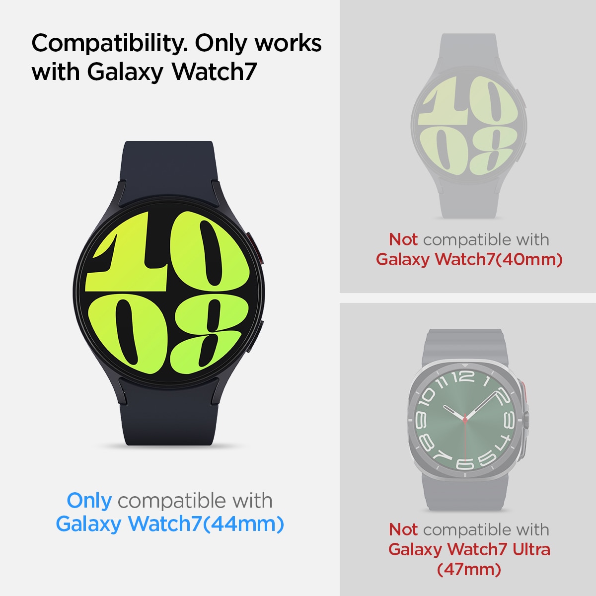 Samsung Galaxy Watch 7 44mm Screen Protector EZ Fit GLAS.tR (2-pack)