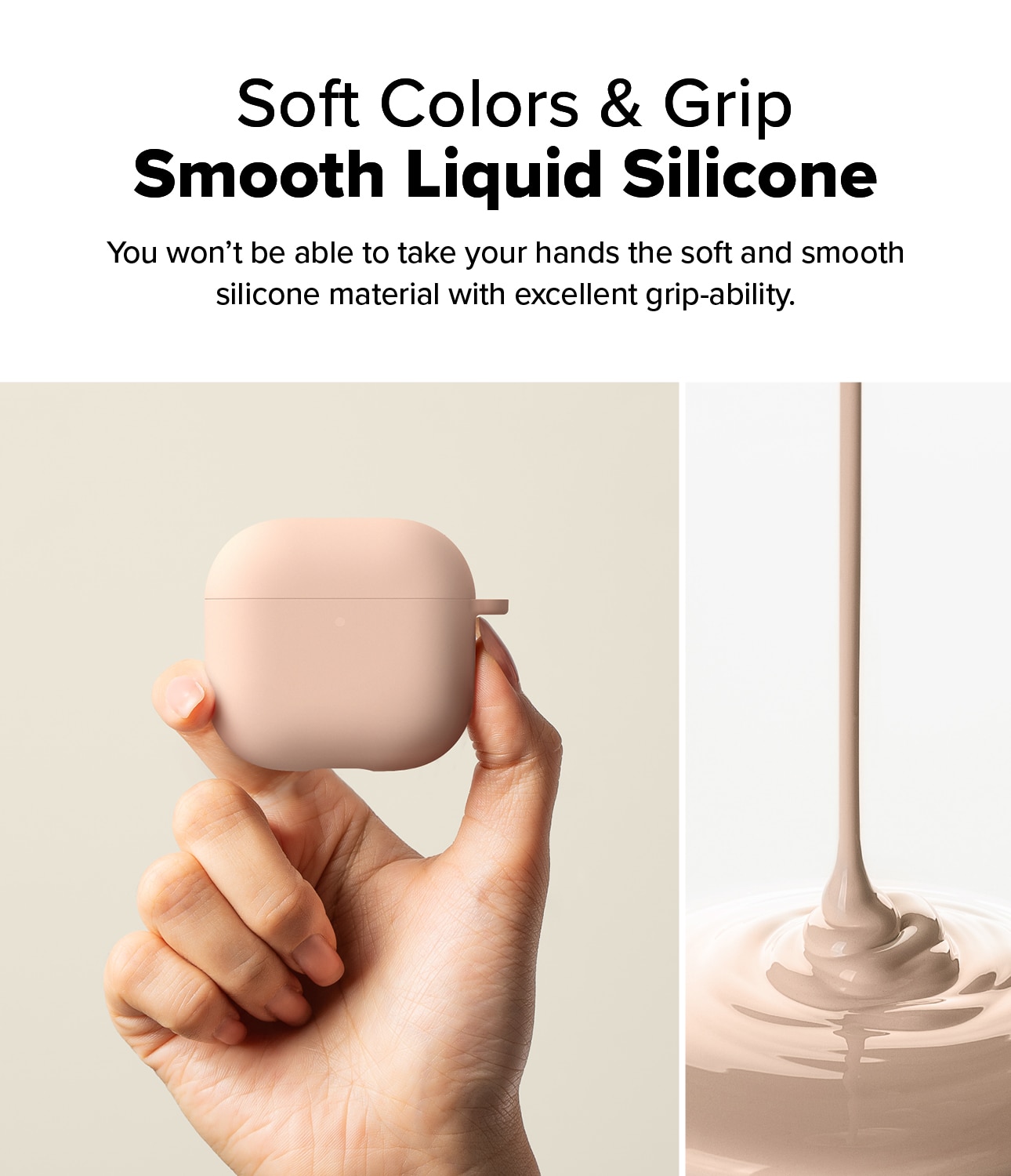 Silicone Deksel Apple AirPods 4 Pink Sand