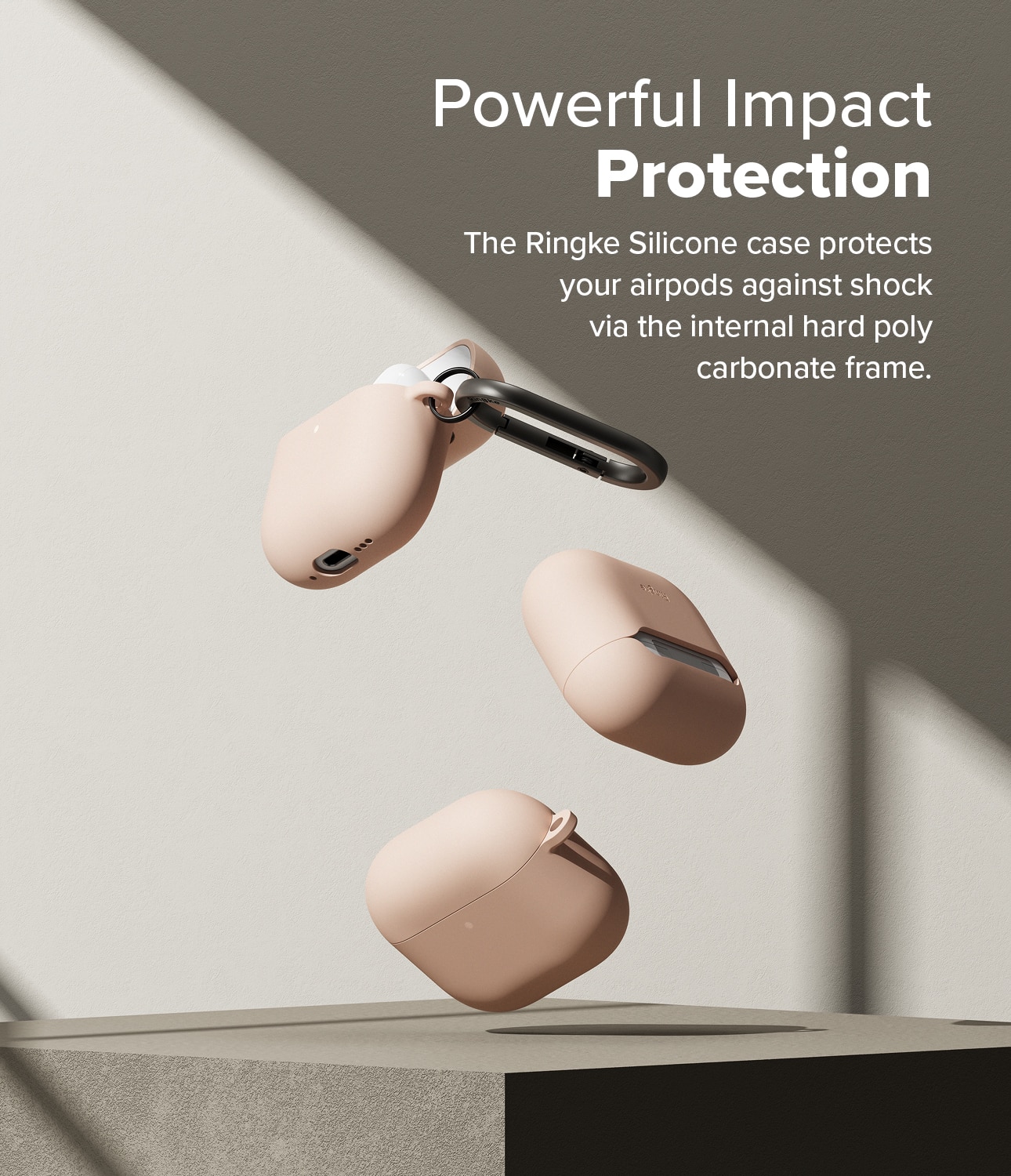 Silicone Deksel Apple AirPods 4 Pink Sand