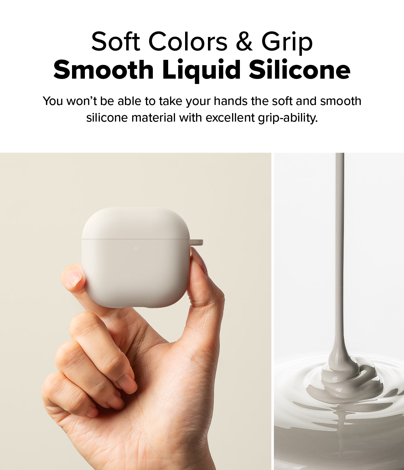 Silicone Deksel Apple AirPods 4 Stone