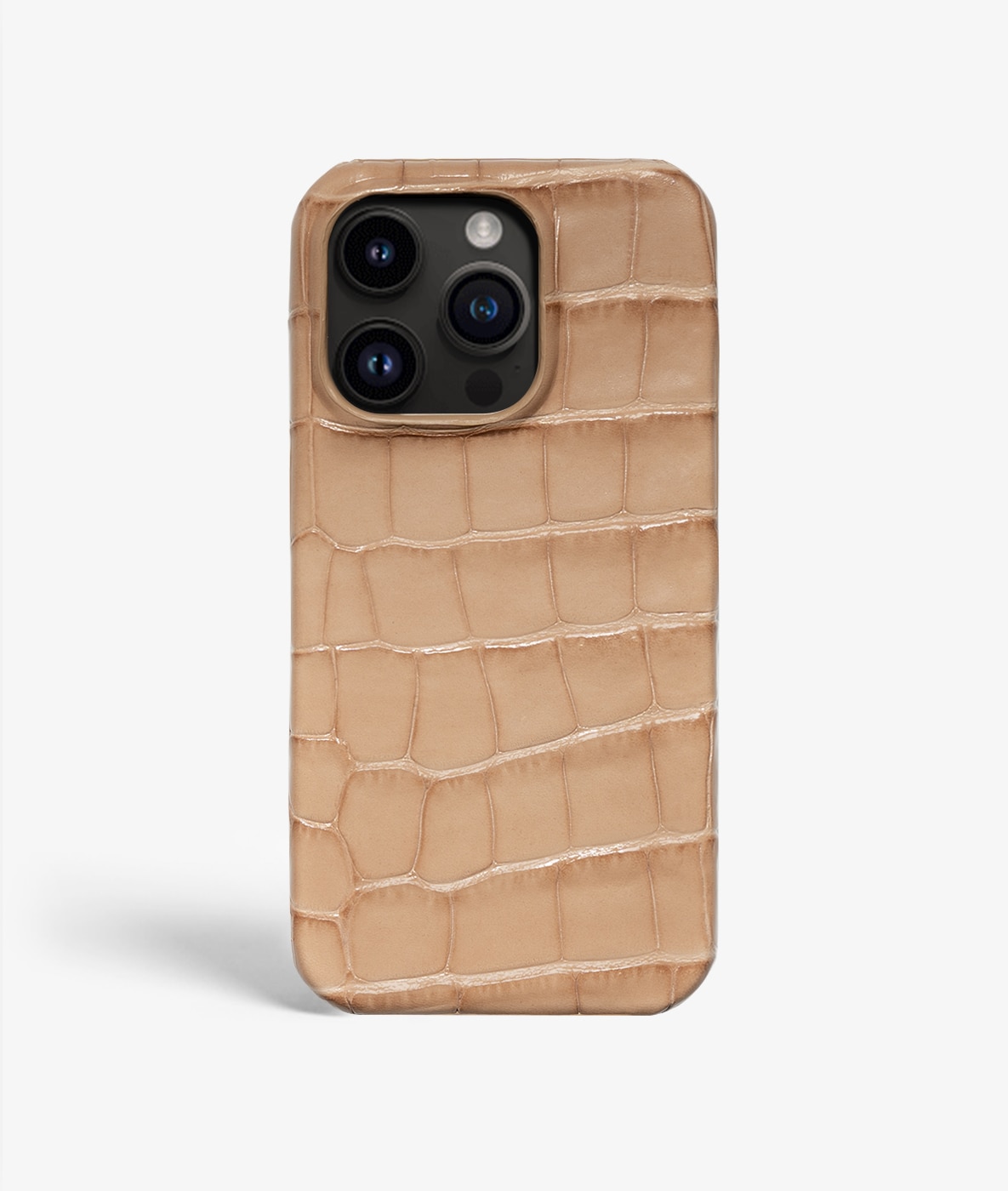 Deksel iPhone 14 Pro Max Croco Sand