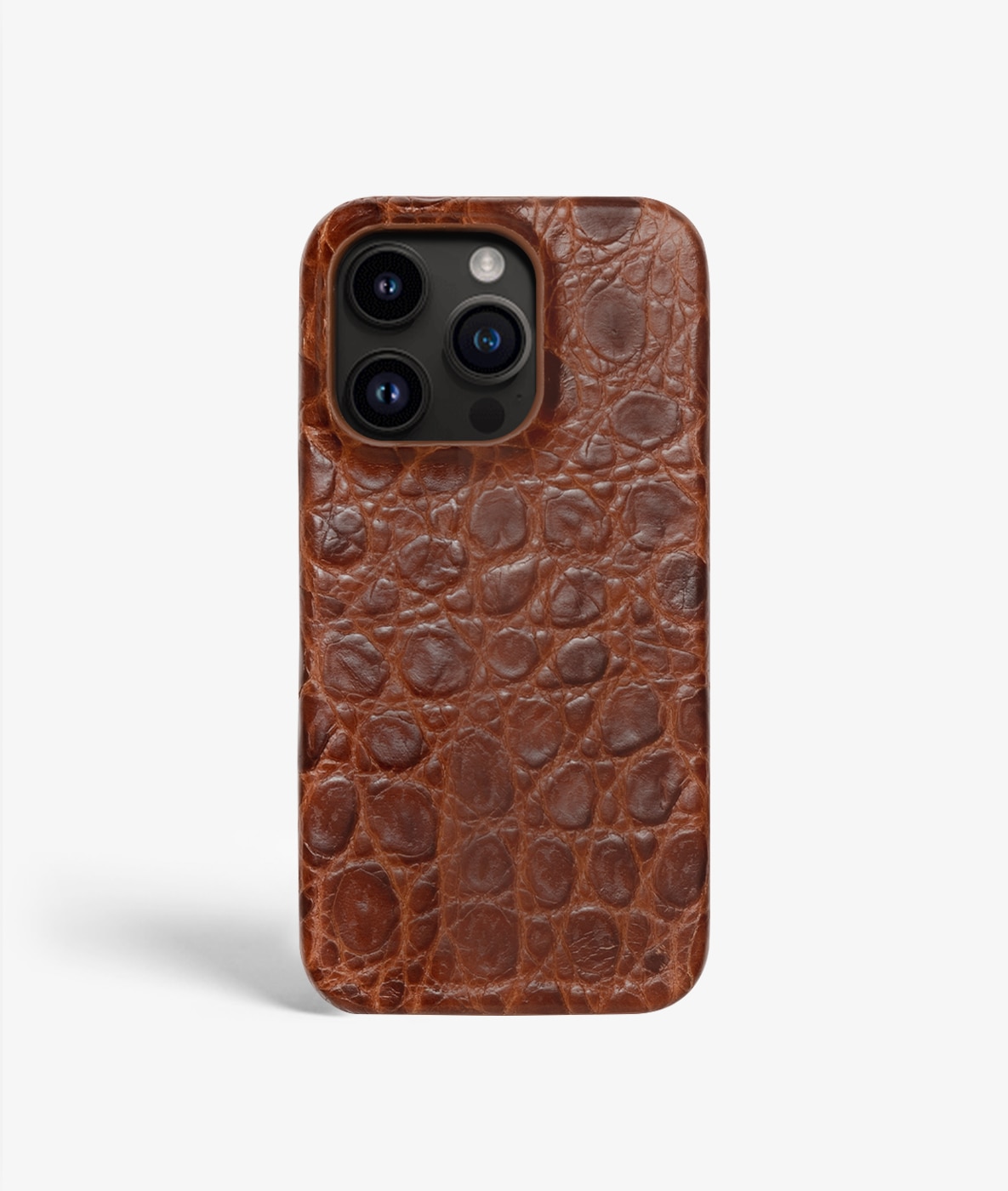 Deksel iPhone 14 Pro Small Croco Brown