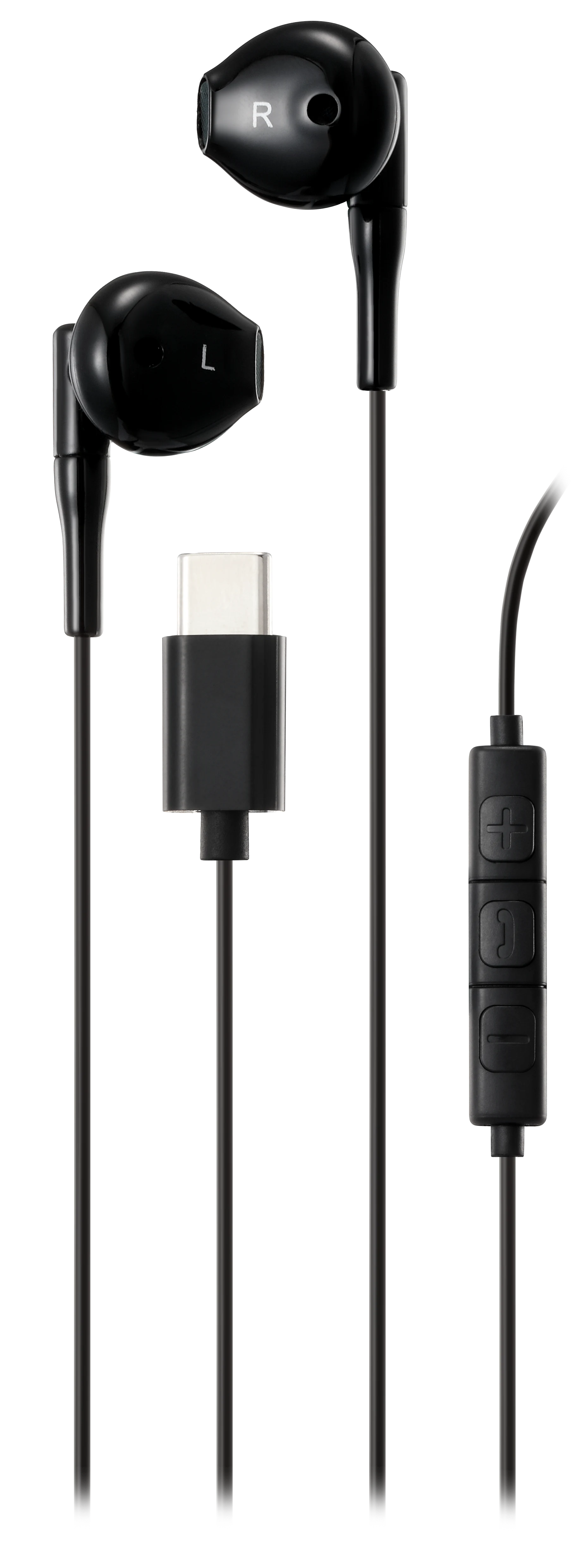 Semi-in-ear hodetelefoner USB-C svart