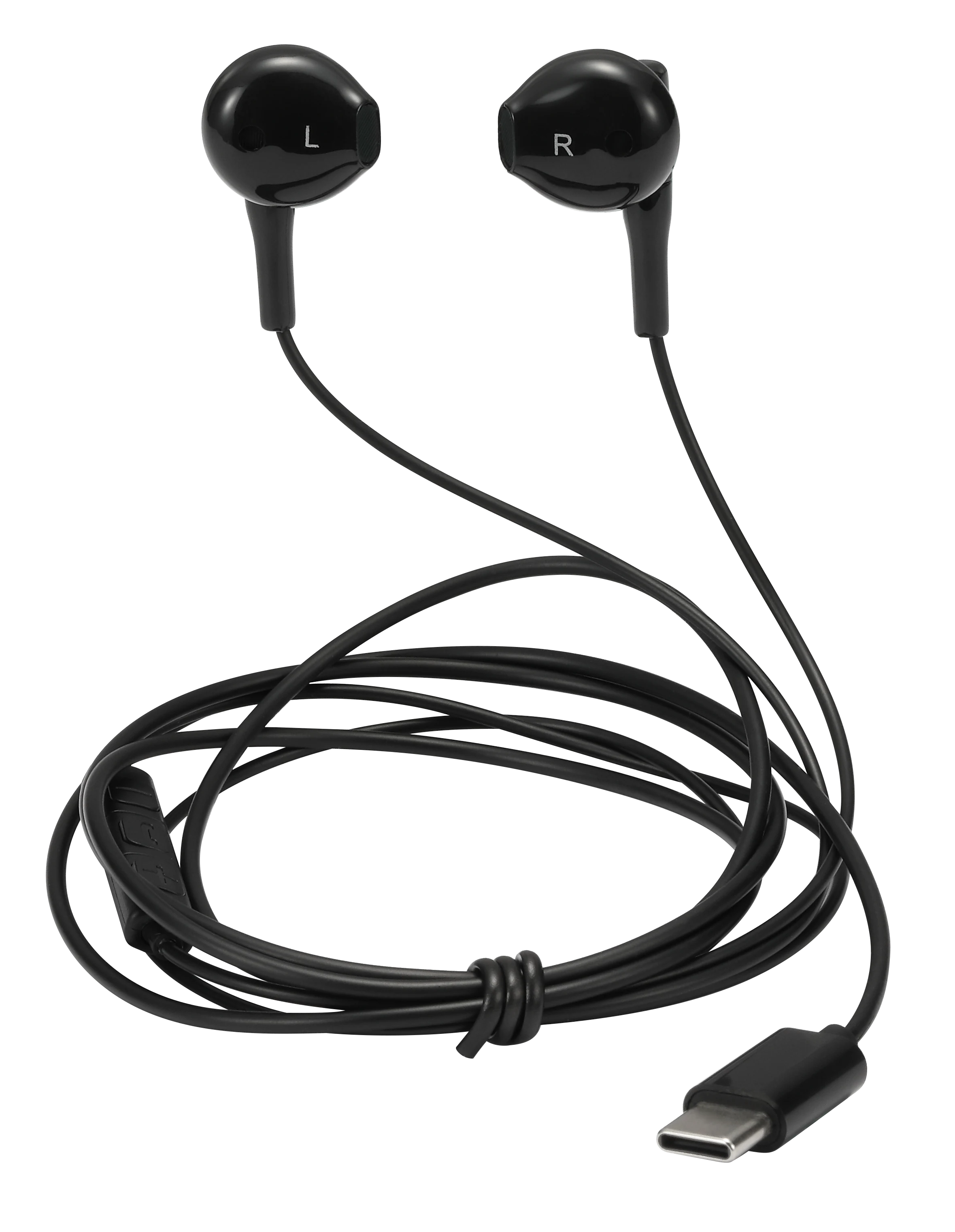 Semi-in-ear hodetelefoner USB-C svart