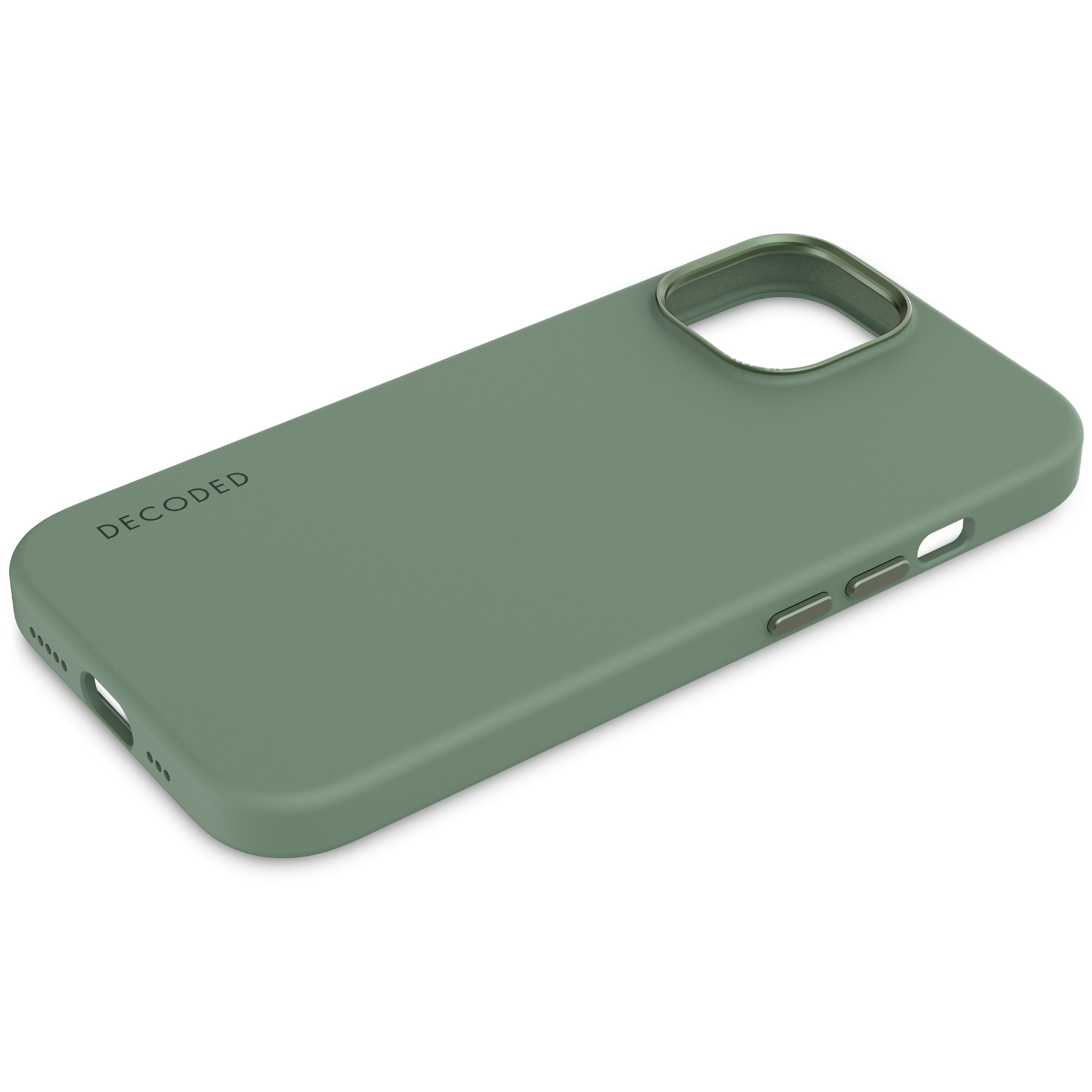 AntiMicrobial Silicone Back Cover iPhone 15 Sage Leaf