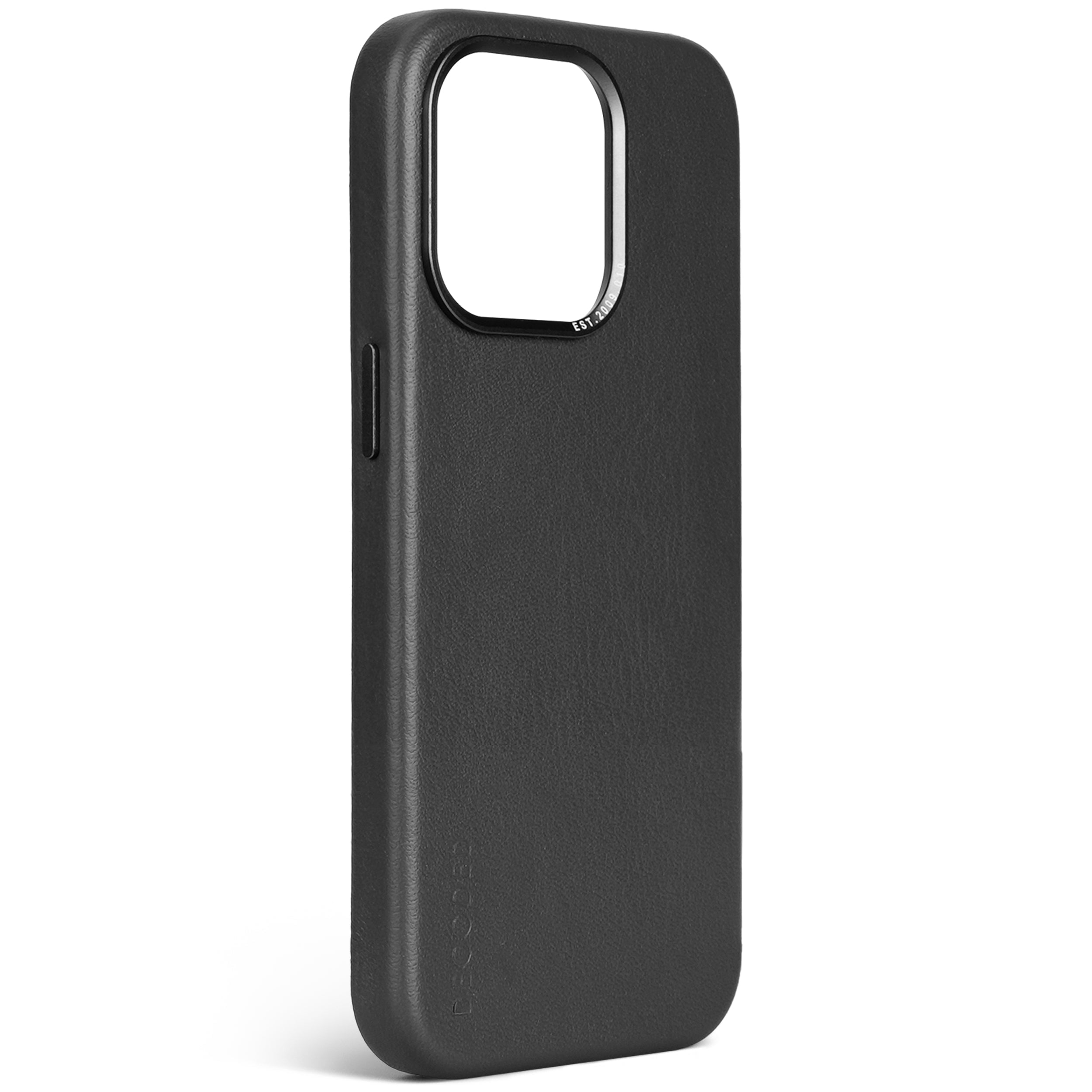 Leather Back Cover iPhone 15 Pro Black