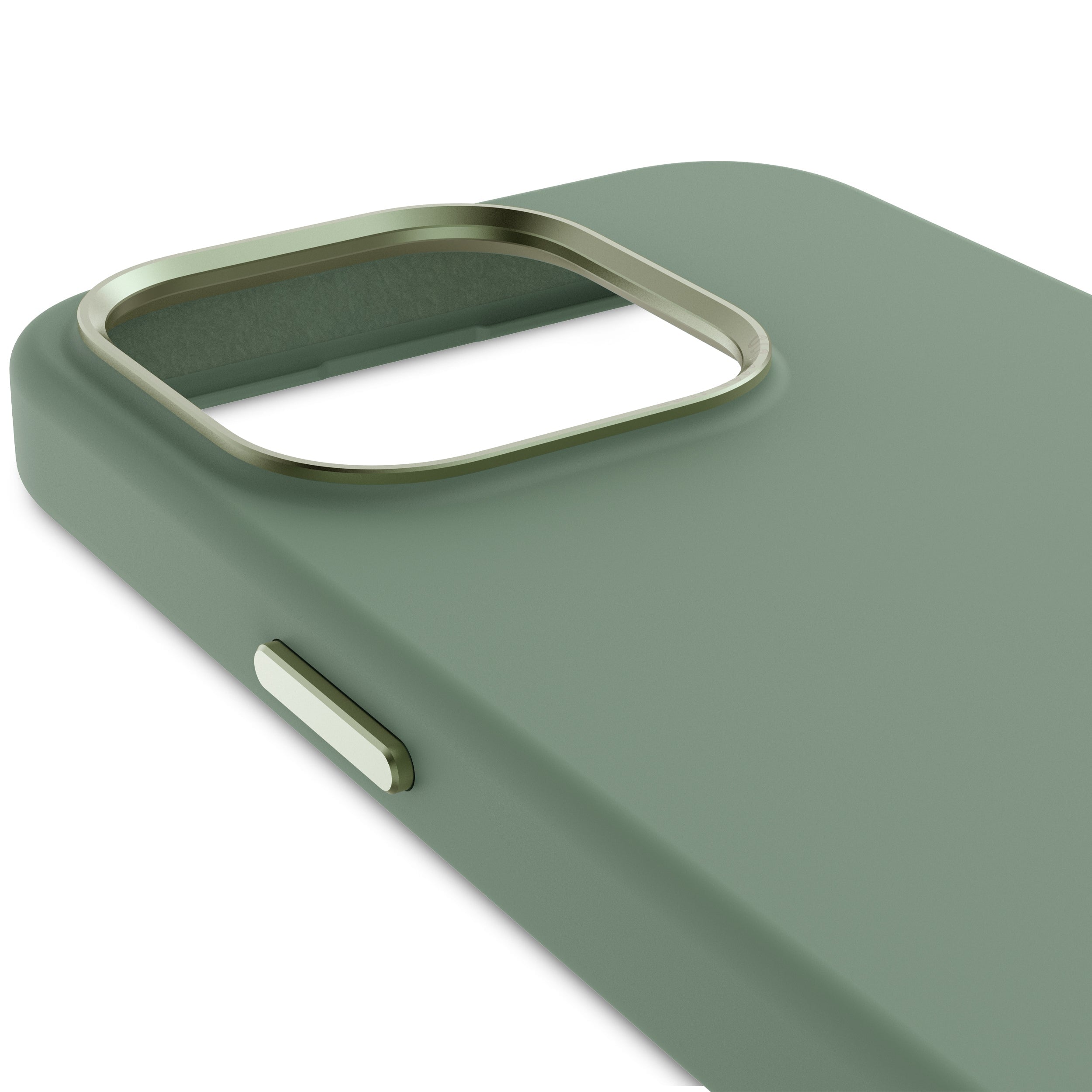 AntiMicrobial Silicone Back Cover iPhone 15 Pro Sage Leaf