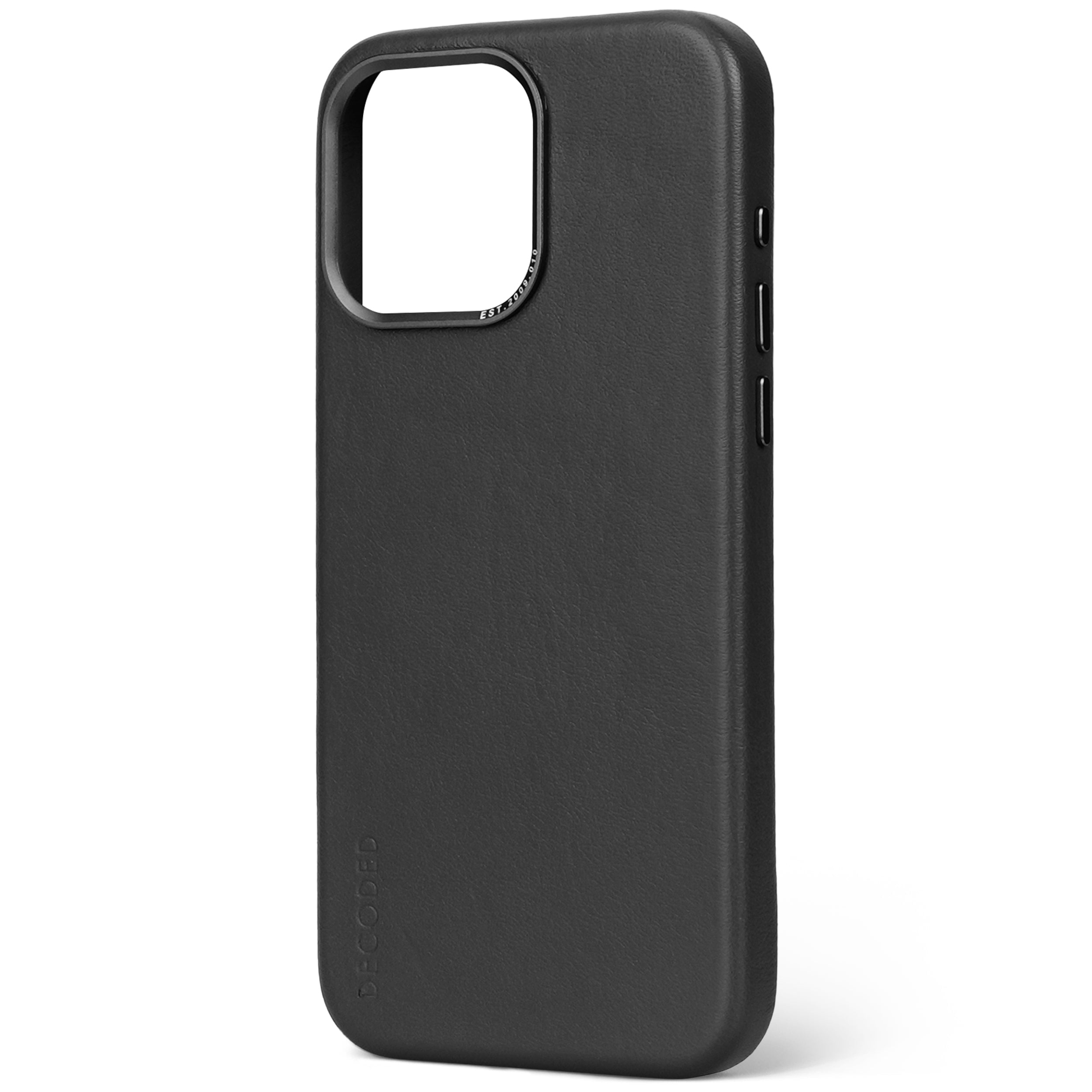 Leather Back Cover iPhone 15 Pro Max Black