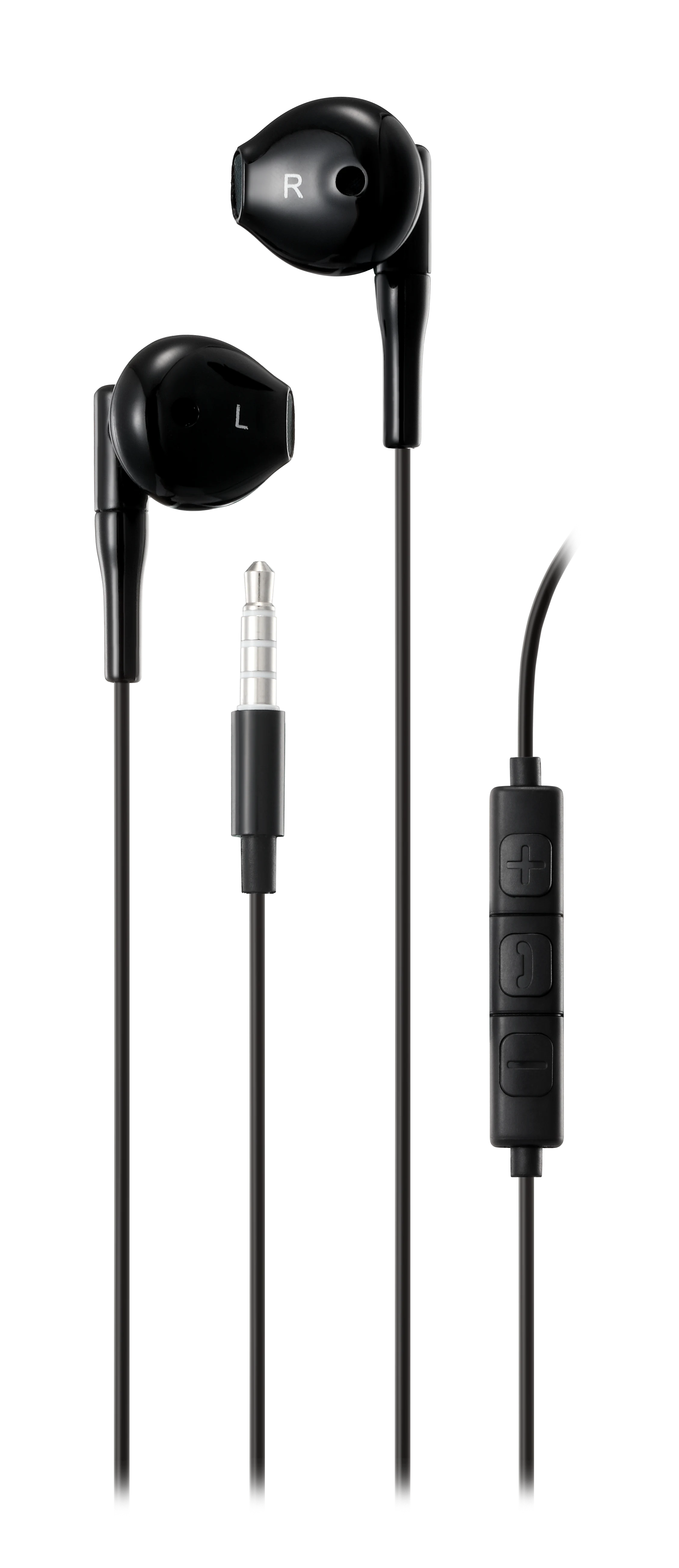 Semi-in-ear hodetelefoner 3.5mm svart