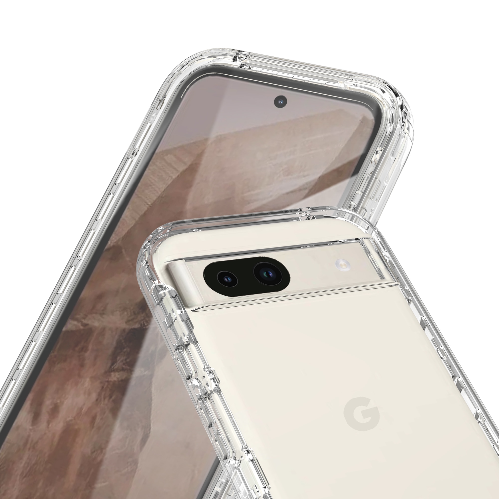 Full Protection Case Google Pixel 8a gjennomsiktig