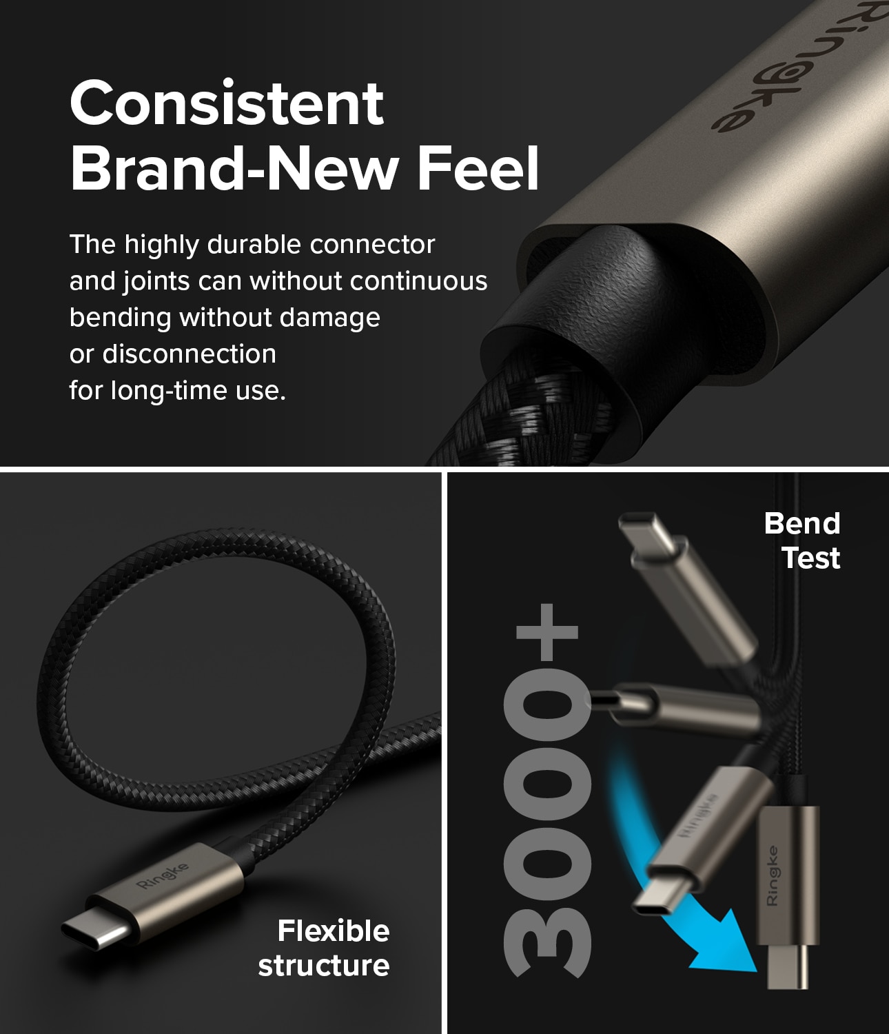 Fast Charging Basic Kabel USB-A -> USB-C 0,5m svart