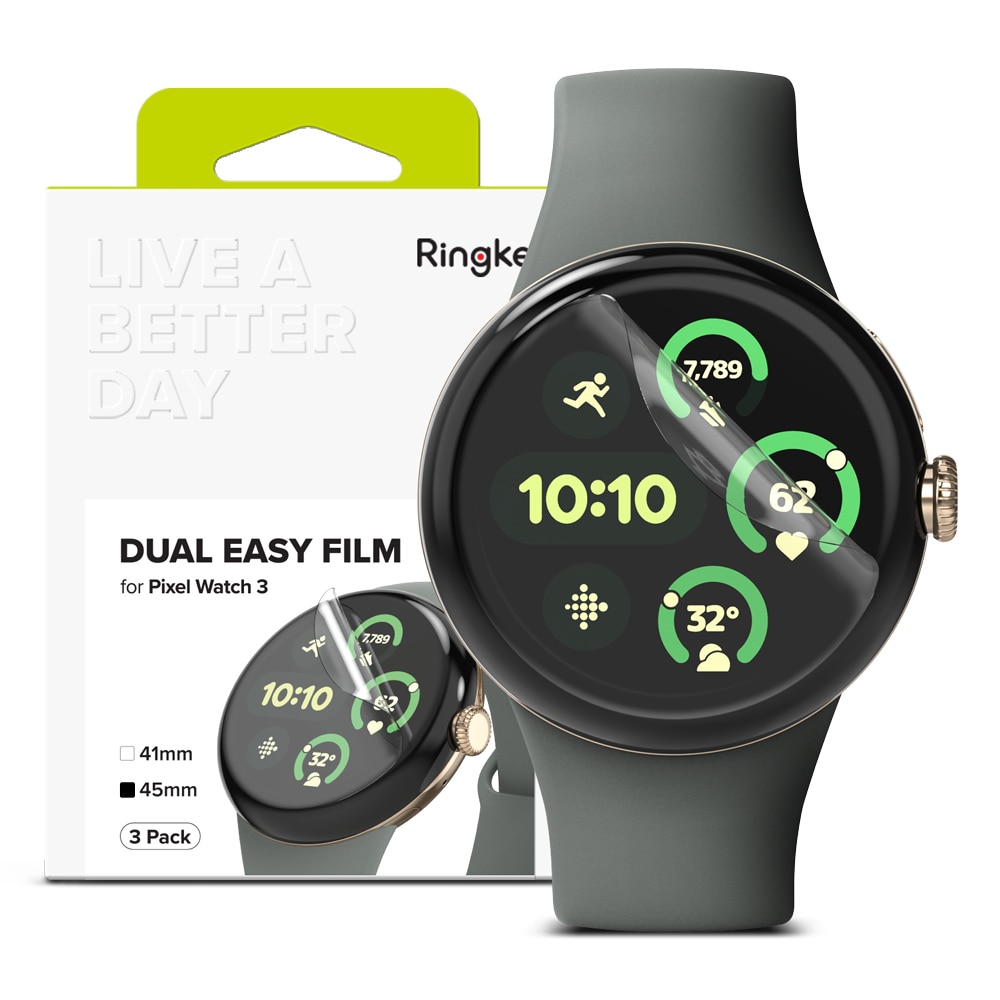 Dual Easy Screen Protector (3-pack) Google Pixel Watch 3 45mm