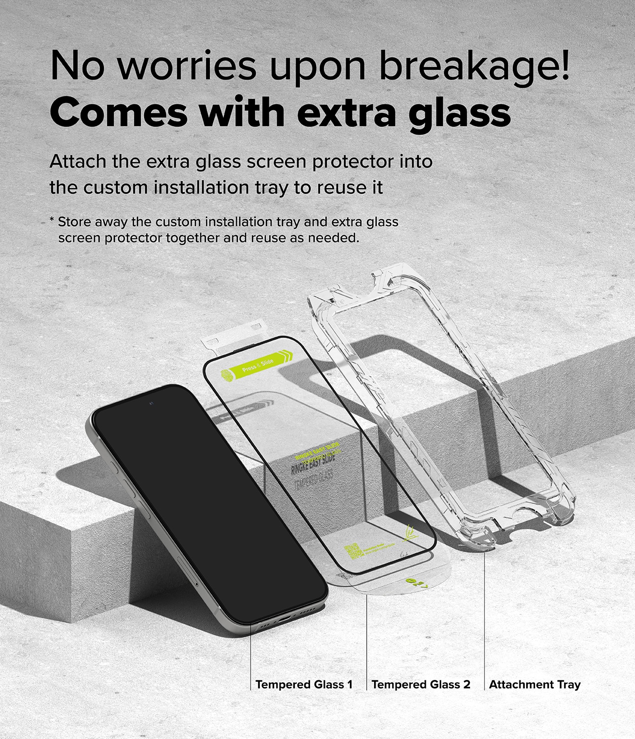 Easy Slide Glass (2-pack) iPhone 15 Plus