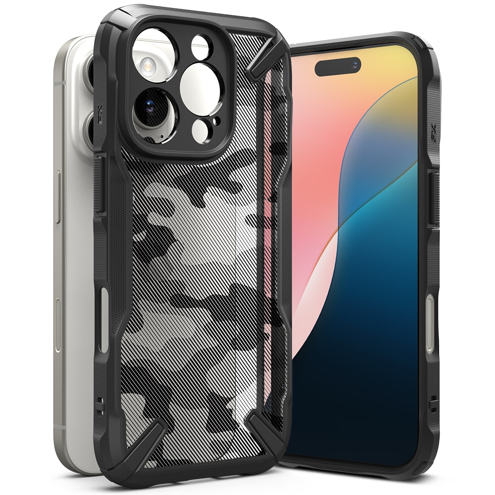 Fusion X Case iPhone 16 Pro Max Camo Black