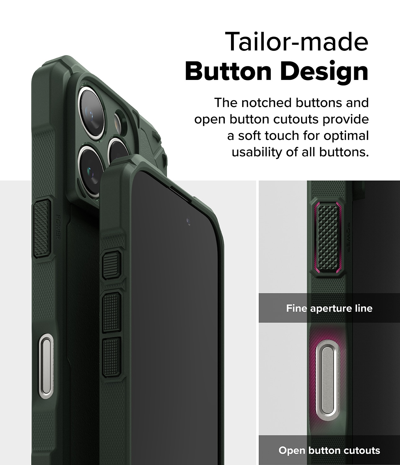 Rugged Gear Magnetic Case iPhone 16 Pro Dark Green