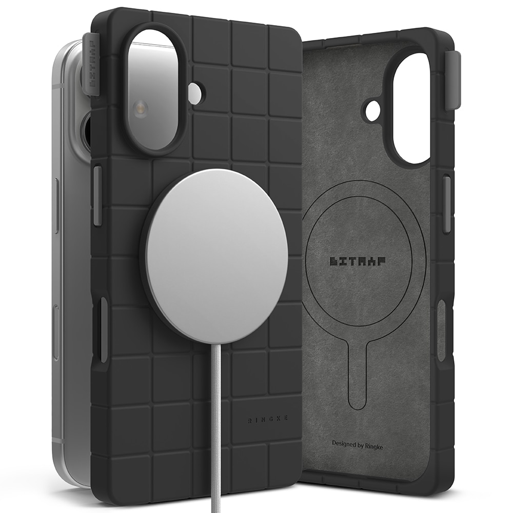 Bitmap Silicone Magnetic Case iPhone 16 Black