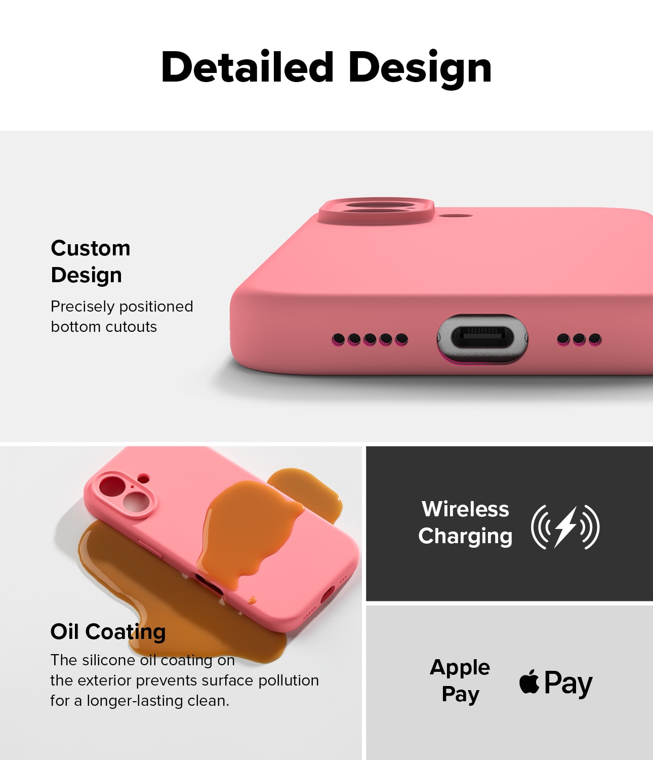 Silicone Magnetic Case iPhone 16 Pink