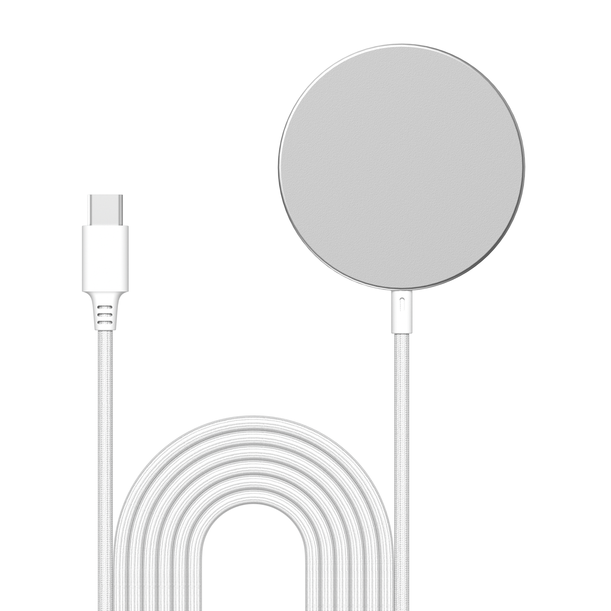 Apple iPhone 12 Qi2 15W Magnetisk Trådløs Ladeplate hvit