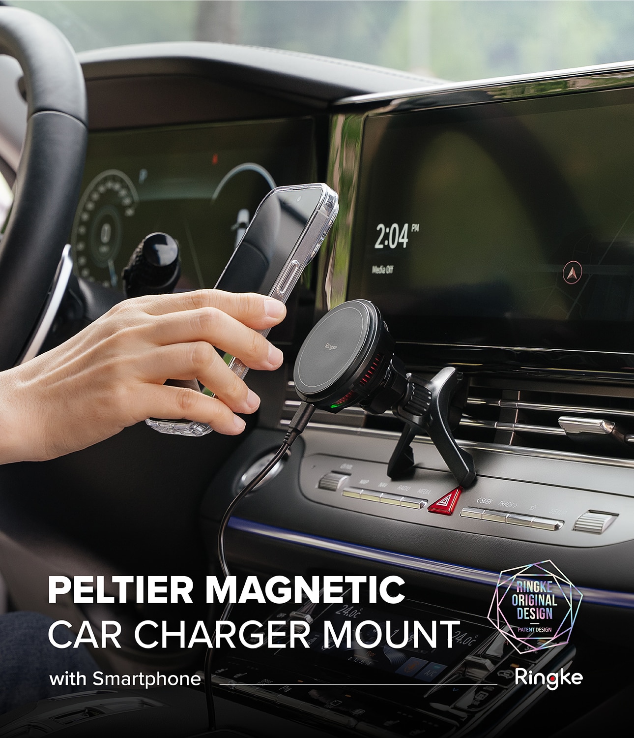 Peltier MagSafe Car Charger svart