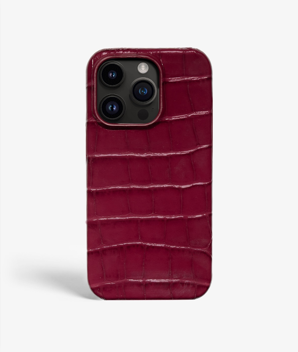 Deksel iPhone 14 Pro Max Croco Burgundy