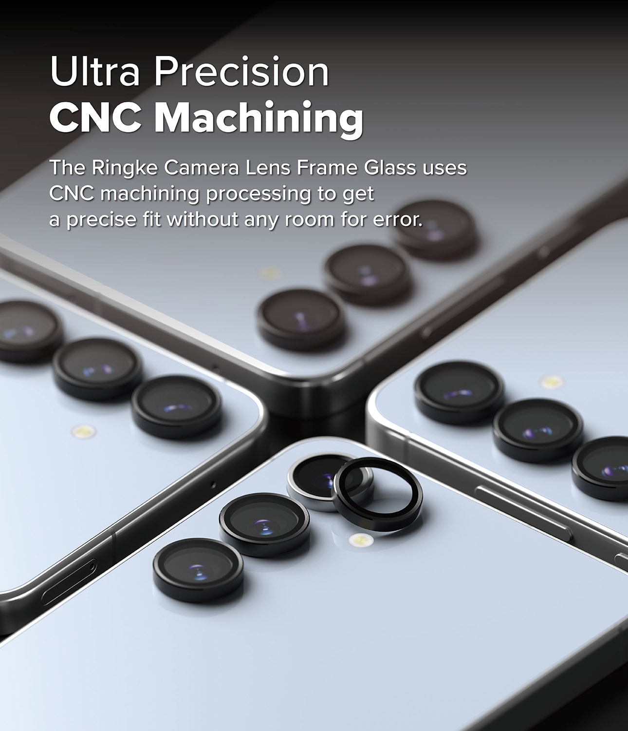 Camera Lens Frame Glass (2-pack) Samsung Galaxy S24 FE Black