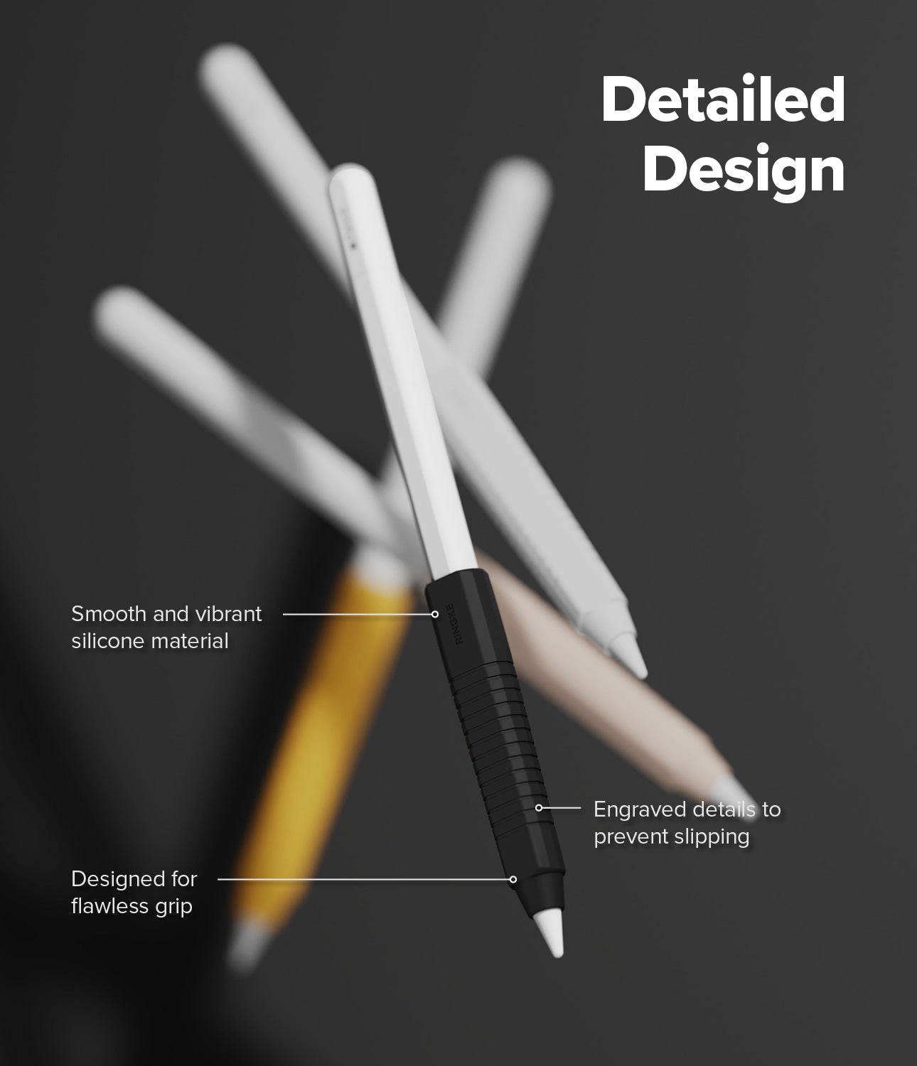 Silicone Grip Holder Apple Pencil svart