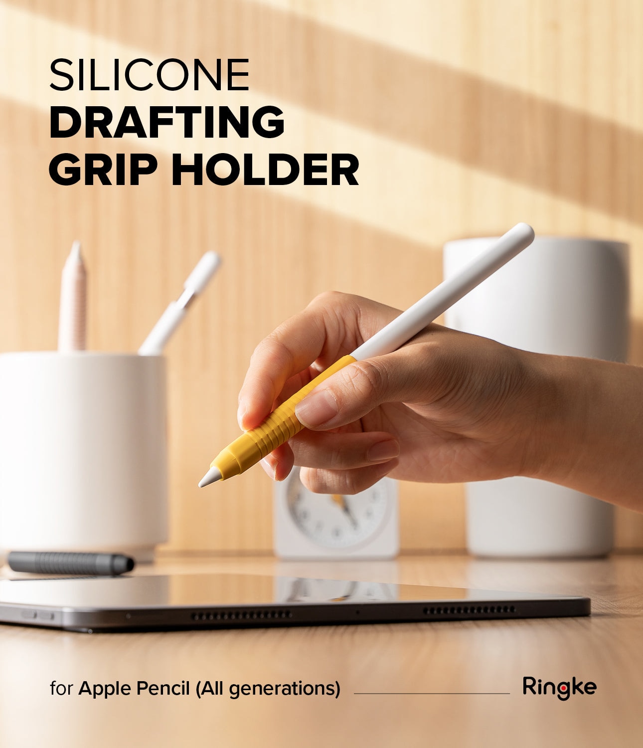 Silicone Grip Holder Apple Pencil hvit