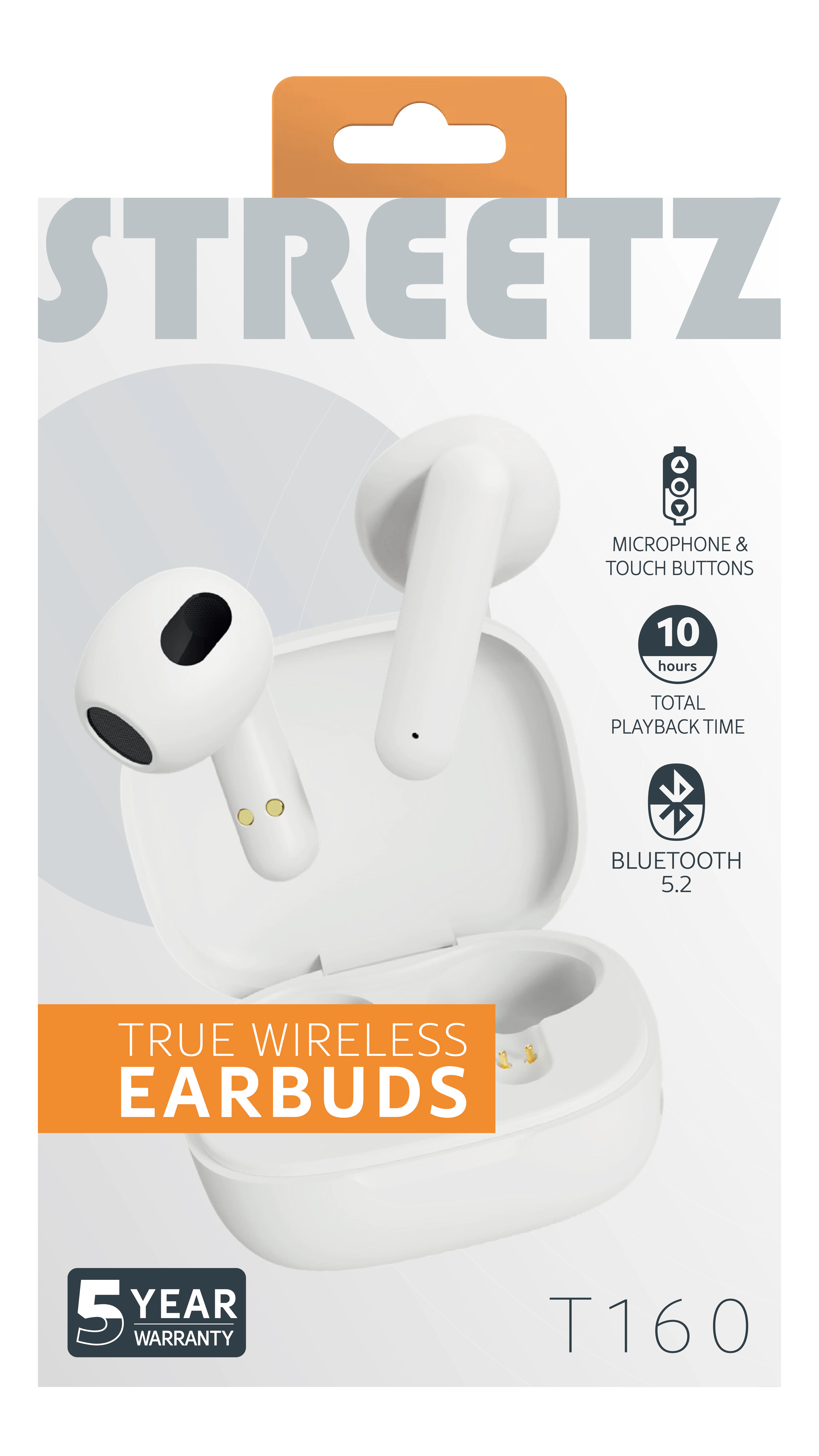 True Wireless in-ear hodetelefoner hvit