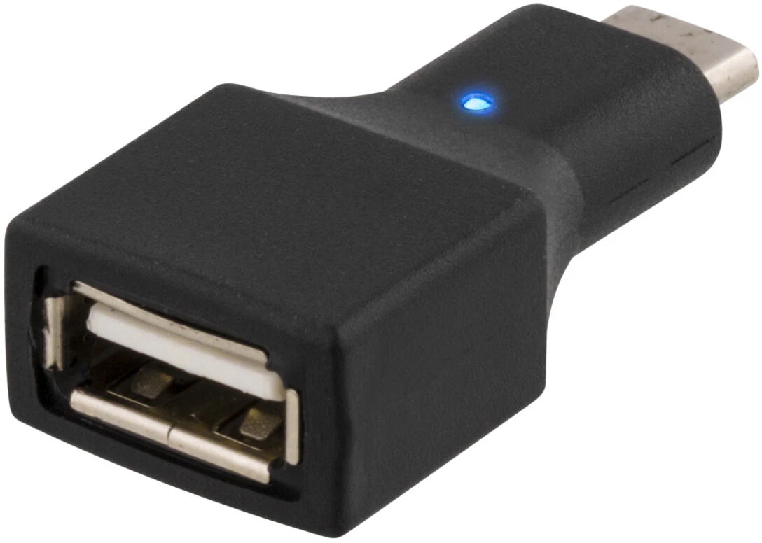 USB 2.0 Adapter USB-C til USB-A svart