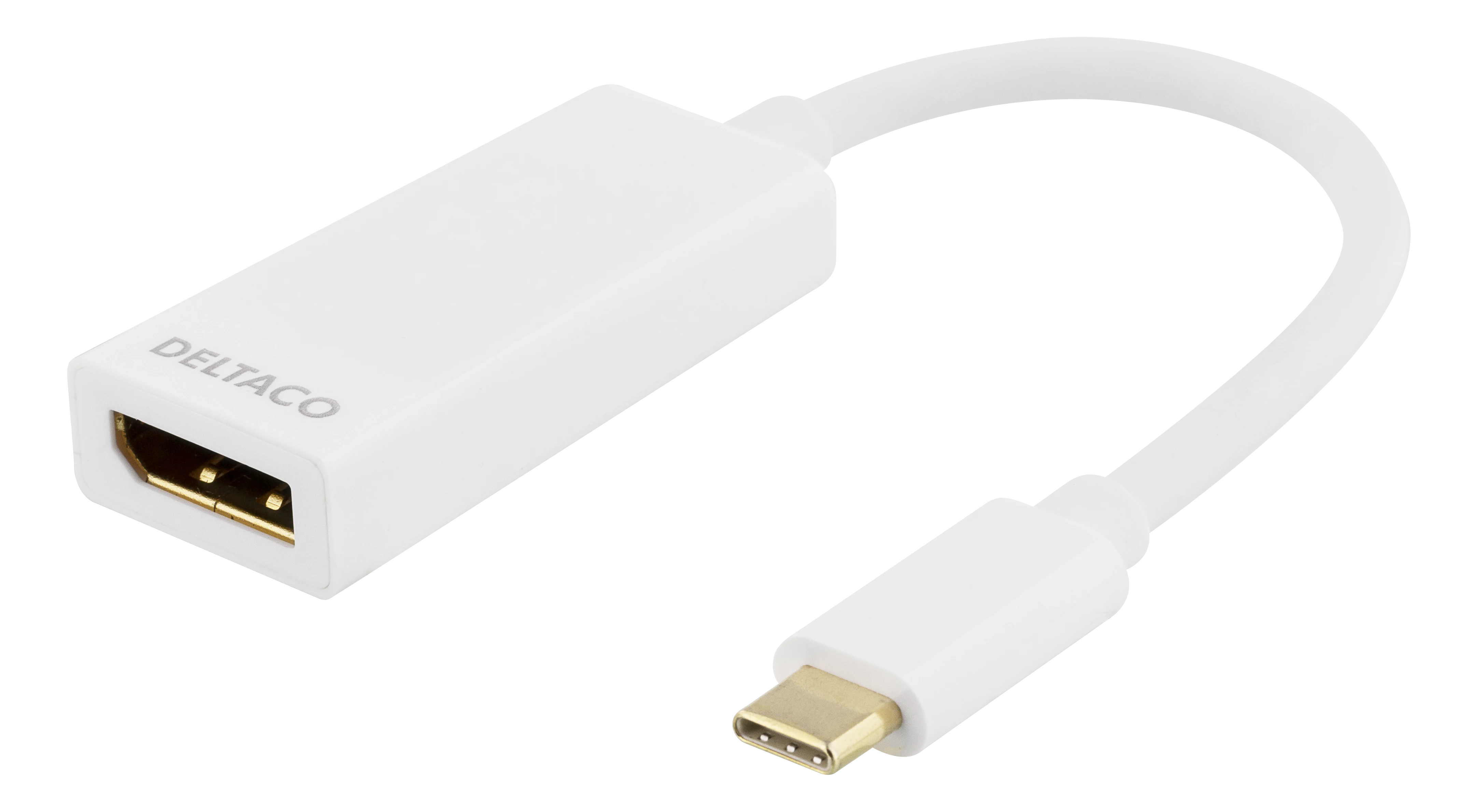 USB-C til DisplayPort-adapter hvit