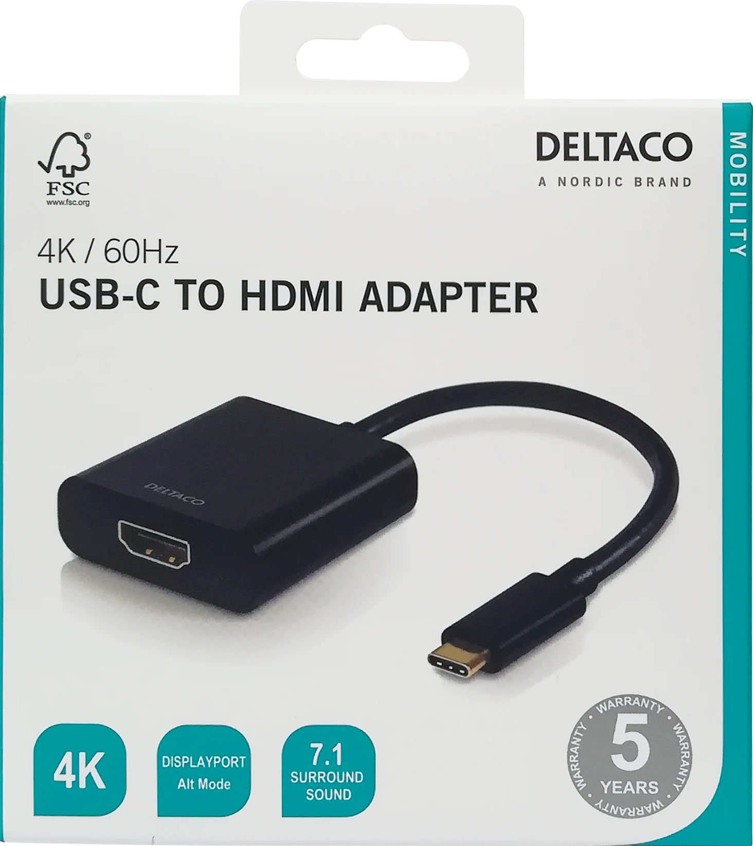 USB-C-HDMI  Adapter svart