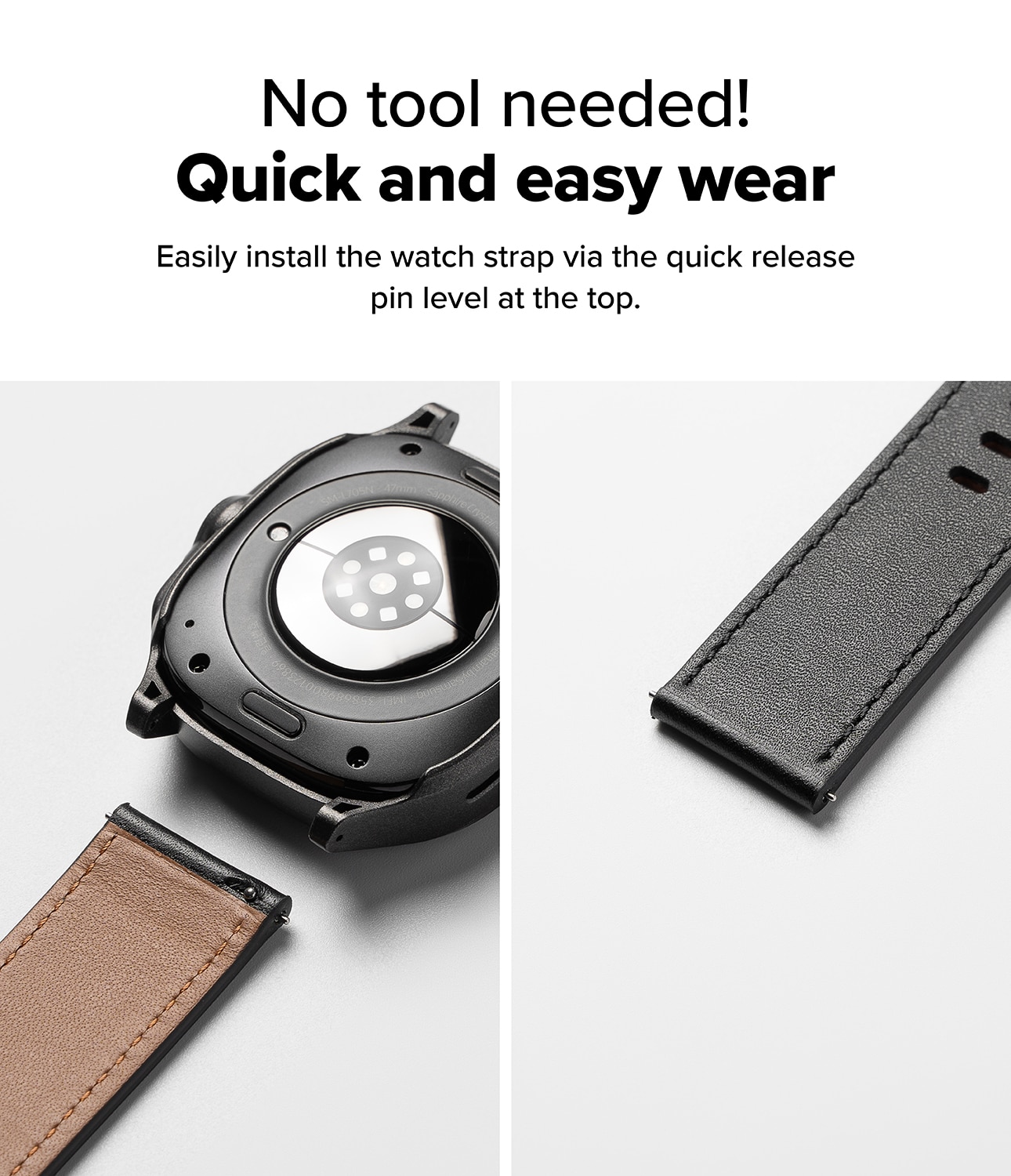 Leather One Basic Bold Band  Suunto 9 Black