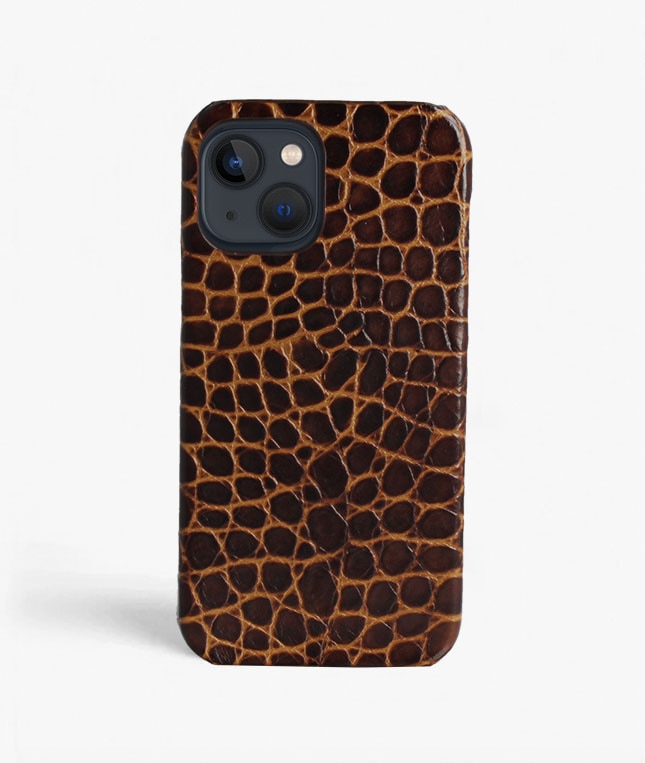 Deksel iPhone 13 Pro Small Croco Brown