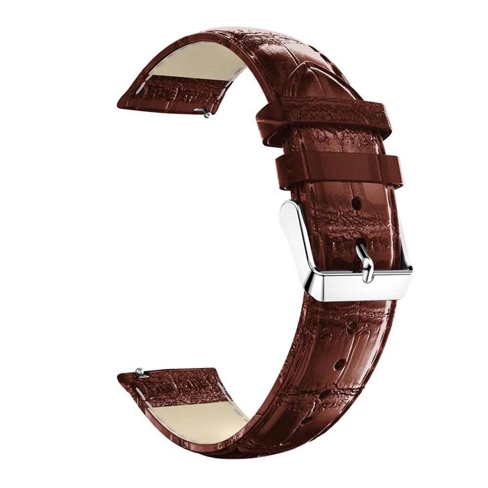 Samsung Galaxy Watch FE Skinnreim Krokodil brun