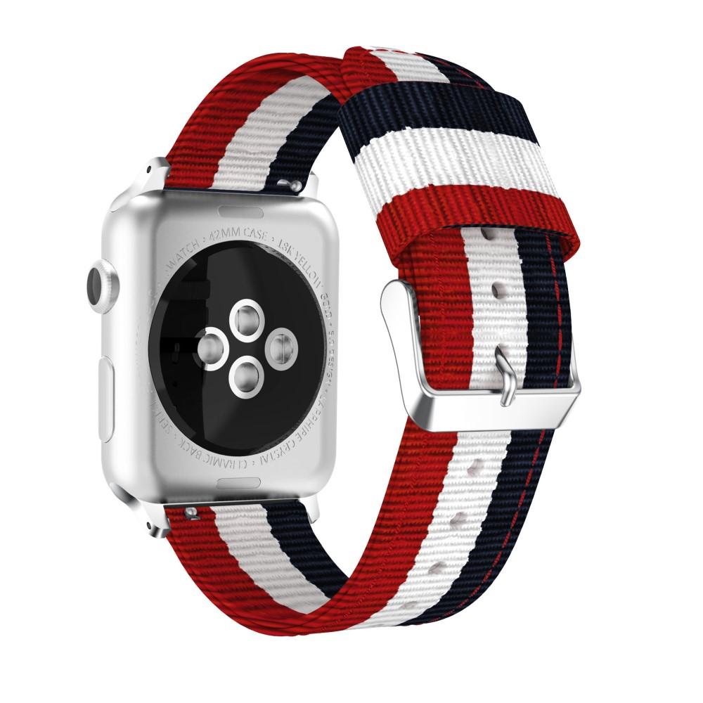 Apple Watch 45mm Series 8 Nylonreim blå/hvit/rød