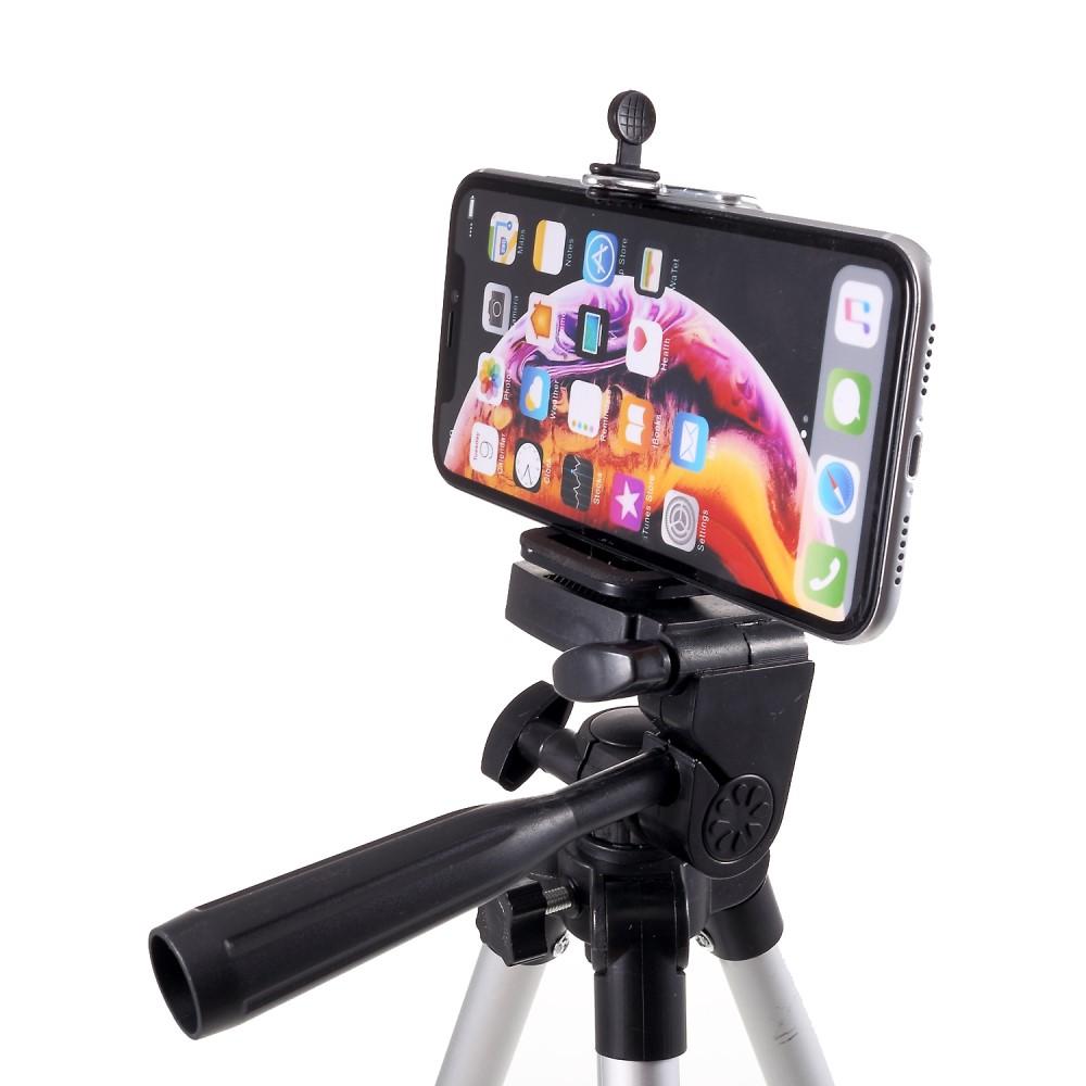 Premium stativ tripod for smartphones sølv