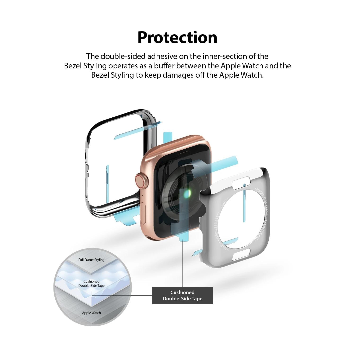 Full Frame Case Apple Watch Series 4-6 40mm Silver