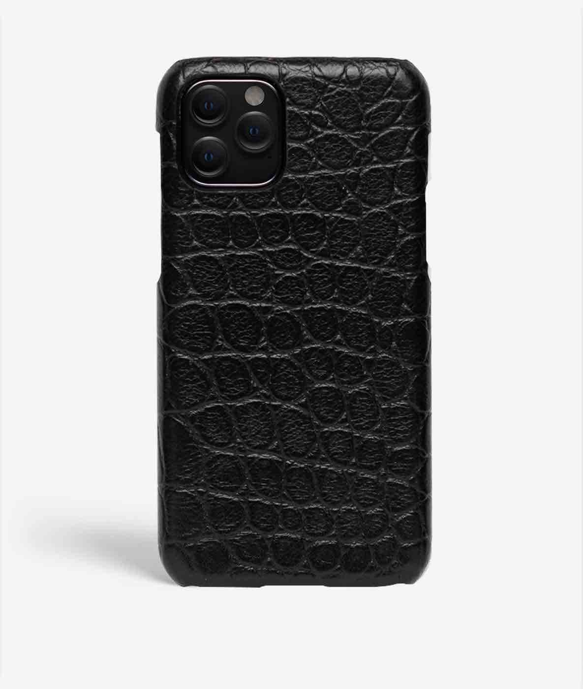 Deksel iPhone 11 Pro Small Croco Svart